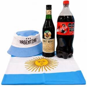 Fernet Branca + Coca Cola + Gorro Piluso + Bandera Argentina