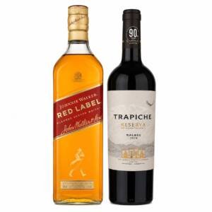 Johnnie walker Red Litro + Trapiche Reserva Malbec de Regalo