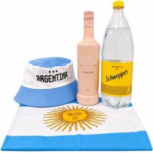 Merle Gin + Schweeps 1.5 lts + Gorro Piluso + Bandera Argentina